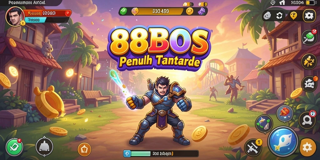 Tampilan gameplay utama 88BOS yang menegangkan dan penuh aksi.