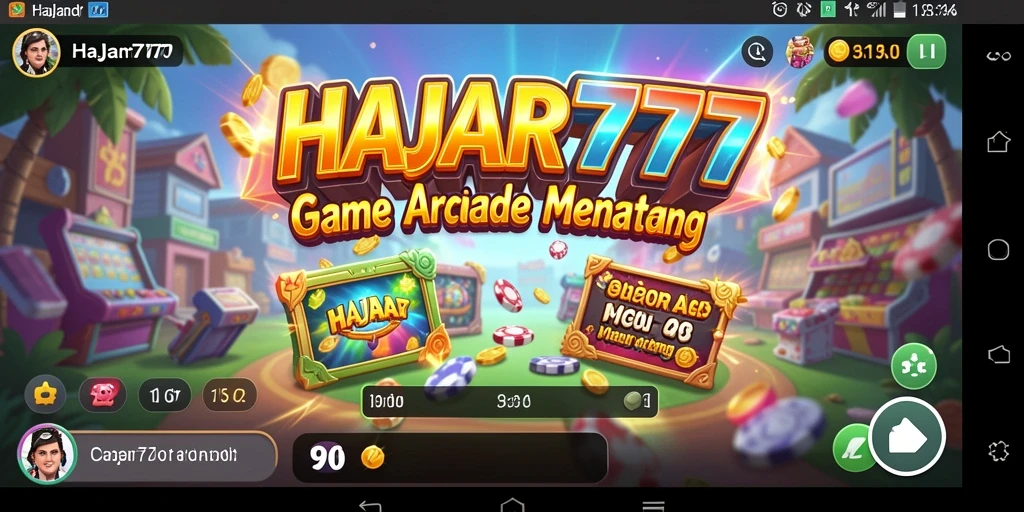 Tampilan gameplay seru dari HAJAR777 dengan aksi cepat dan grafis menawan.