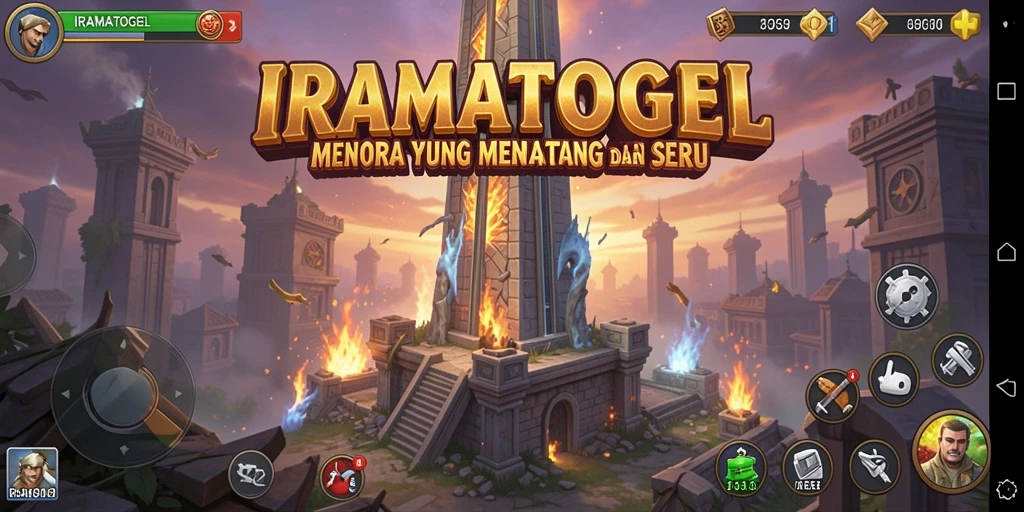 Tampilan gameplay memukau dari IRAMATOGEL dalam aksi Tower Defense.