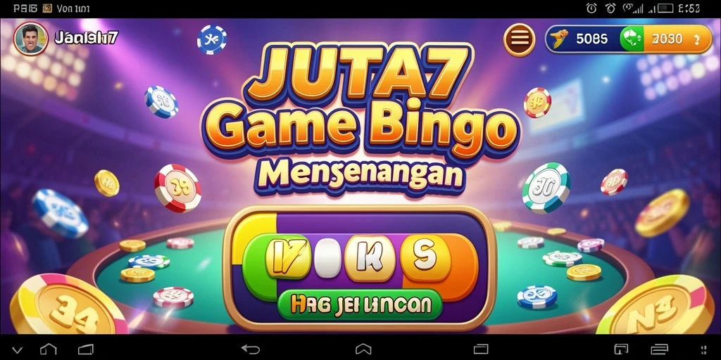 Tampilan gameplay JUTA7 yang mengasyikkan dalam permainan Bingo.