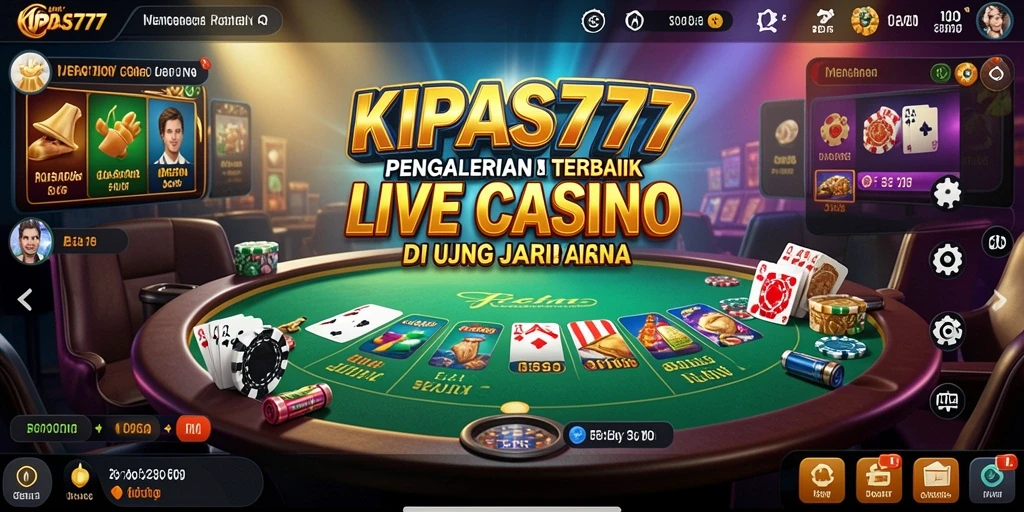 Tampilan gameplay KIPAS777 dengan dealer langsung yang memukau.